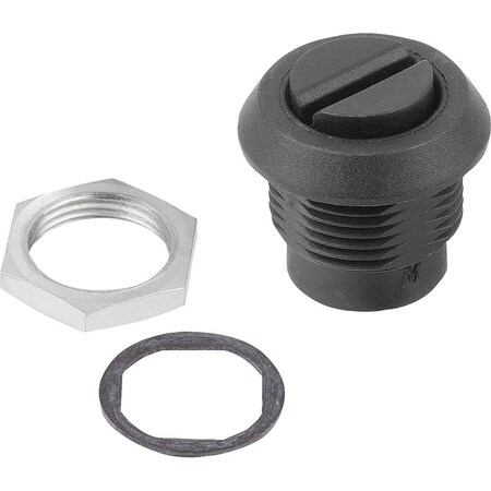 Kipp Quarter-Turn Lock, H=18, 5, D=28, Plastic K0522.20185